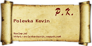Polevka Kevin névjegykártya